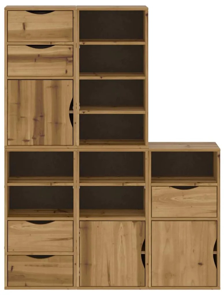 Móveis de apoio 5 pcs ODDA 40x24x79 cm pinho de madeira maciça