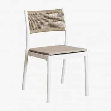 Pacote de 4 cadeiras de jardim empilháveis Favila Gardénia Branco - Sklum