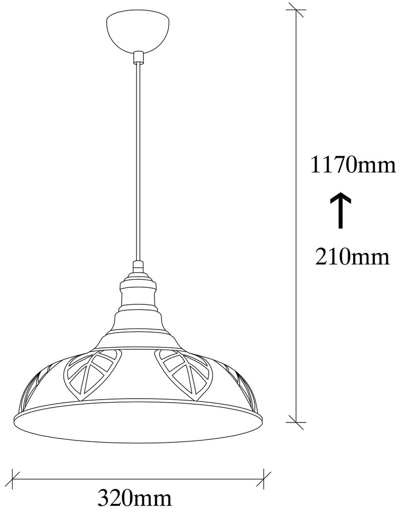 Candeeiro Chandelier Saglam – Cobre – 32 cm