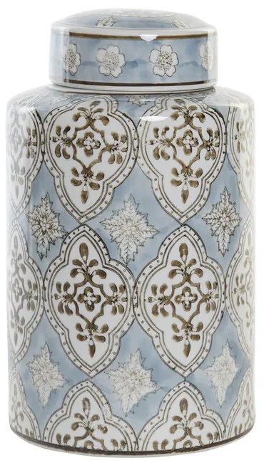 Vaso Dkd Home Decor Porcelana Bege Azul árabe (18 X 18 X 30 cm)