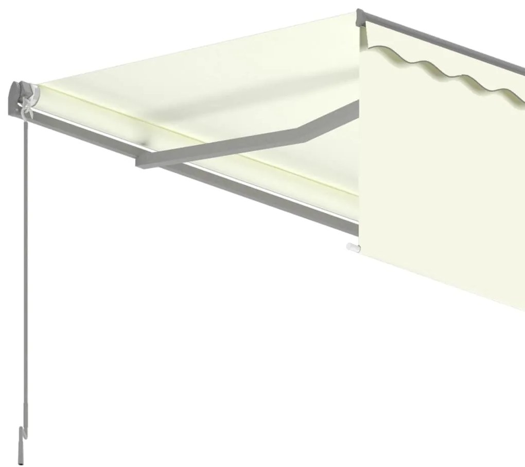 Toldo retrátil manual com estore 5x3 m cor creme