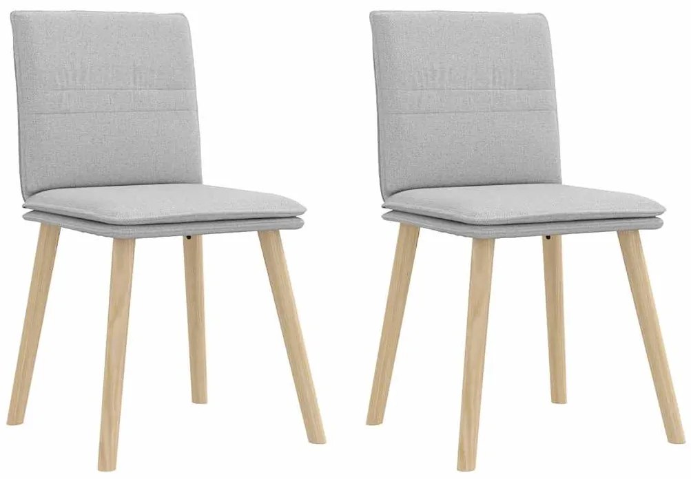 vidaXL Cadeiras de jantar 2 pcs tecido cinza nuvem