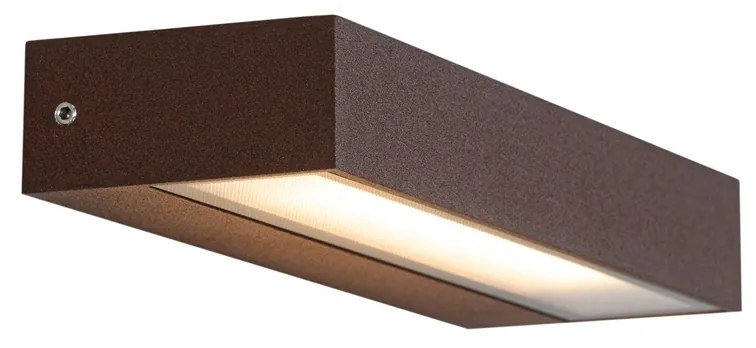Candeeiro de parede moderno castanho ferrugem com LED IP65 - Hannah Moderno