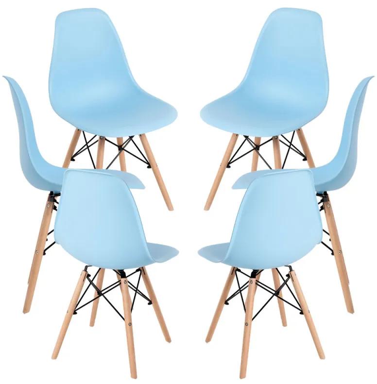 Pack 6 Cadeiras Tower Basic - Azul claro