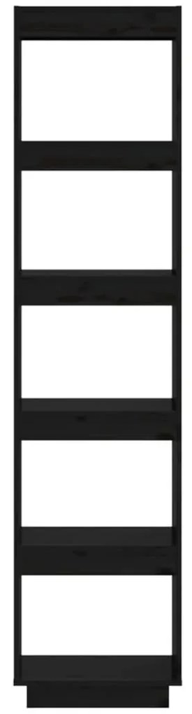 Estante/divisória 40x35x167 cm pinho maciço preto