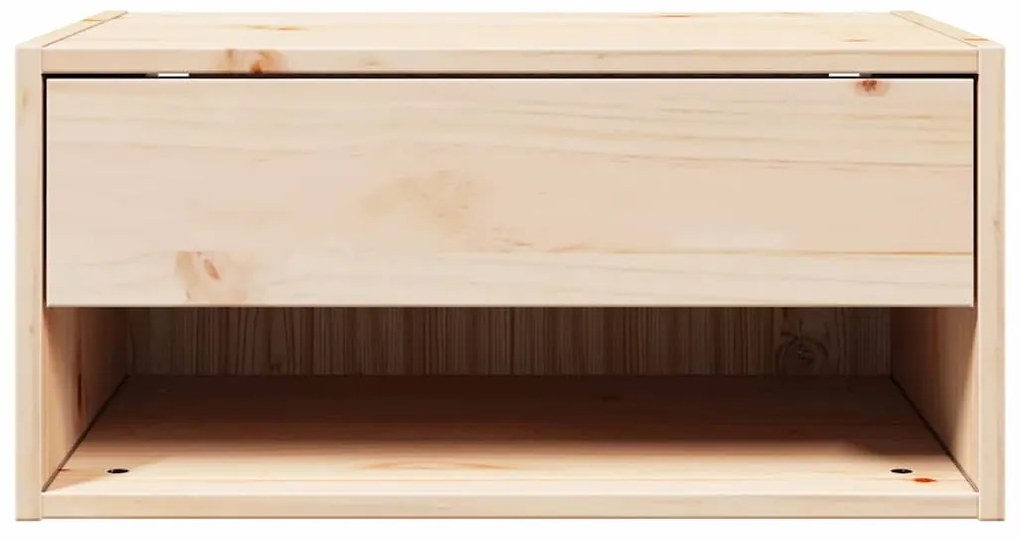 Mesa de Cabeceira Montada na Parede com gaveta 2 pcs Castanho
