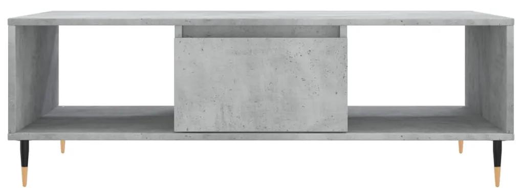 Mesa de centro 104x60x35 cm derivados madeira cinzento cimento