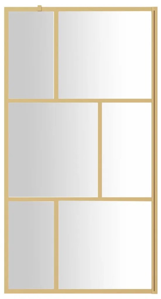 Divisória de chuveiro 100x195 cm vidro transparente ESG dourado