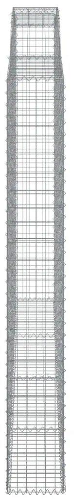 Cestos gabião arqueados 3pcs 300x30x220/240cm ferro galvanizado