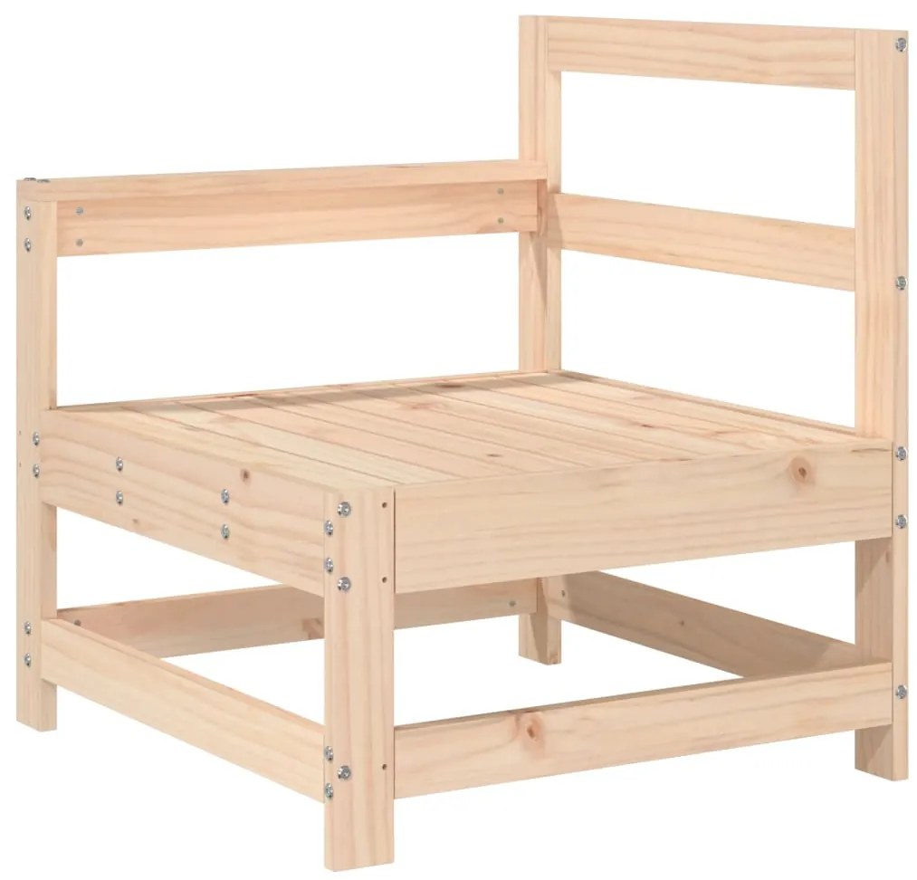 6 pcs conjunto sofás de jardim madeira de pinho maciça