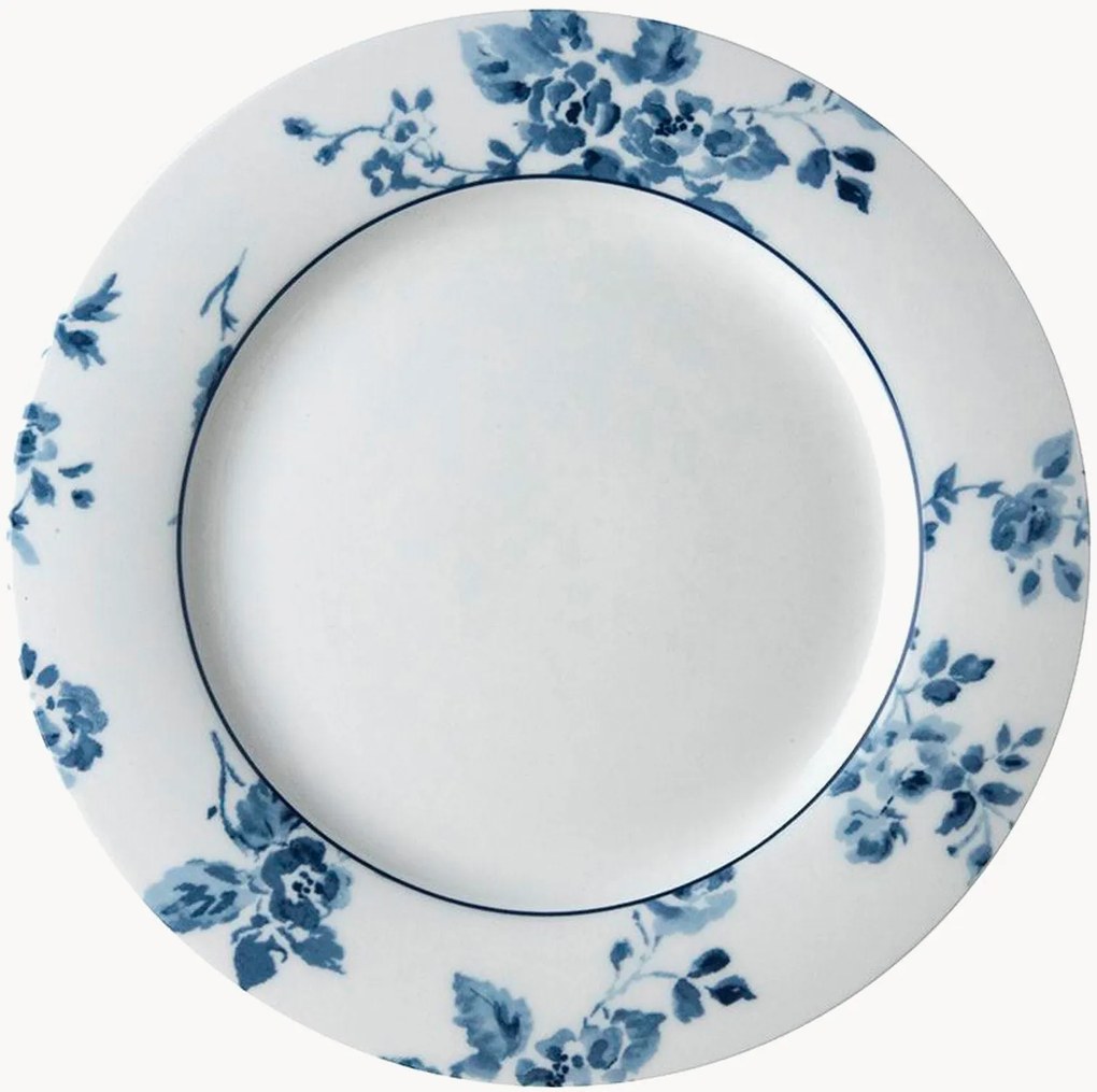 Pratos de pequeno-almoço em porcelana China Rose, conjunto de 4
