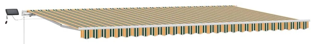 Toldo Retrátil Verde e Amarelo 600 × 300 cm Verde e amarelo