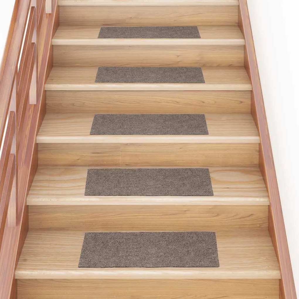 Tapetes de escada adesivos 30 pcs 60x25 cm retangular creme