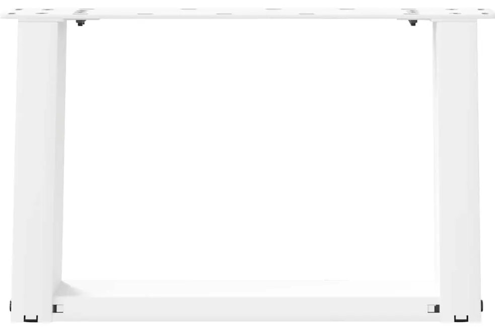 Pés para mesa de centro em formato de U, 2 peças, branco, 50x(30-31) c