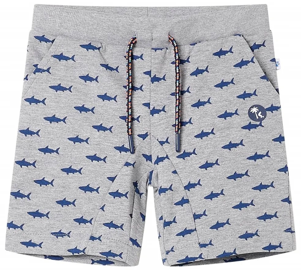 Calções de criança com cordão cinza-claro mesclado 104