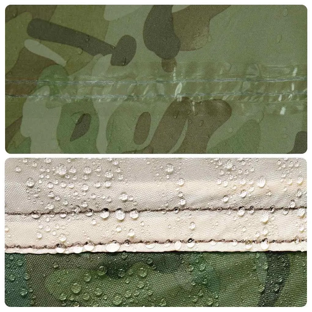 Lona de campismo 366x306 cm impermeável camuflagem