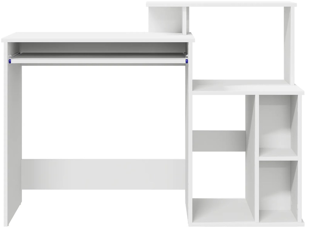 Mesa com Armazenamento Branca 120.5x44x88.5 cm Madeira Reconstituída