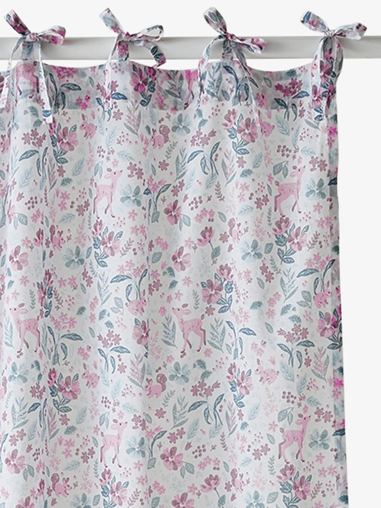 Cortinado, Best Friends in Wonderland branco claro estampado