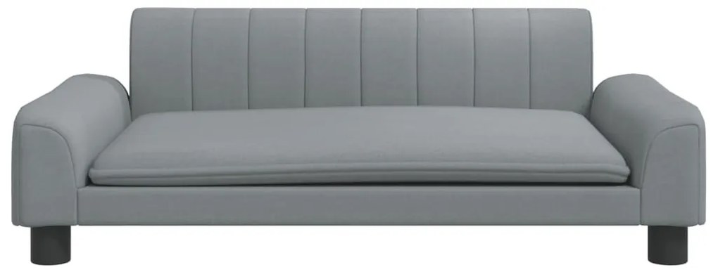 Sofá infantil 90x53x30 cm tecido cinzento-claro