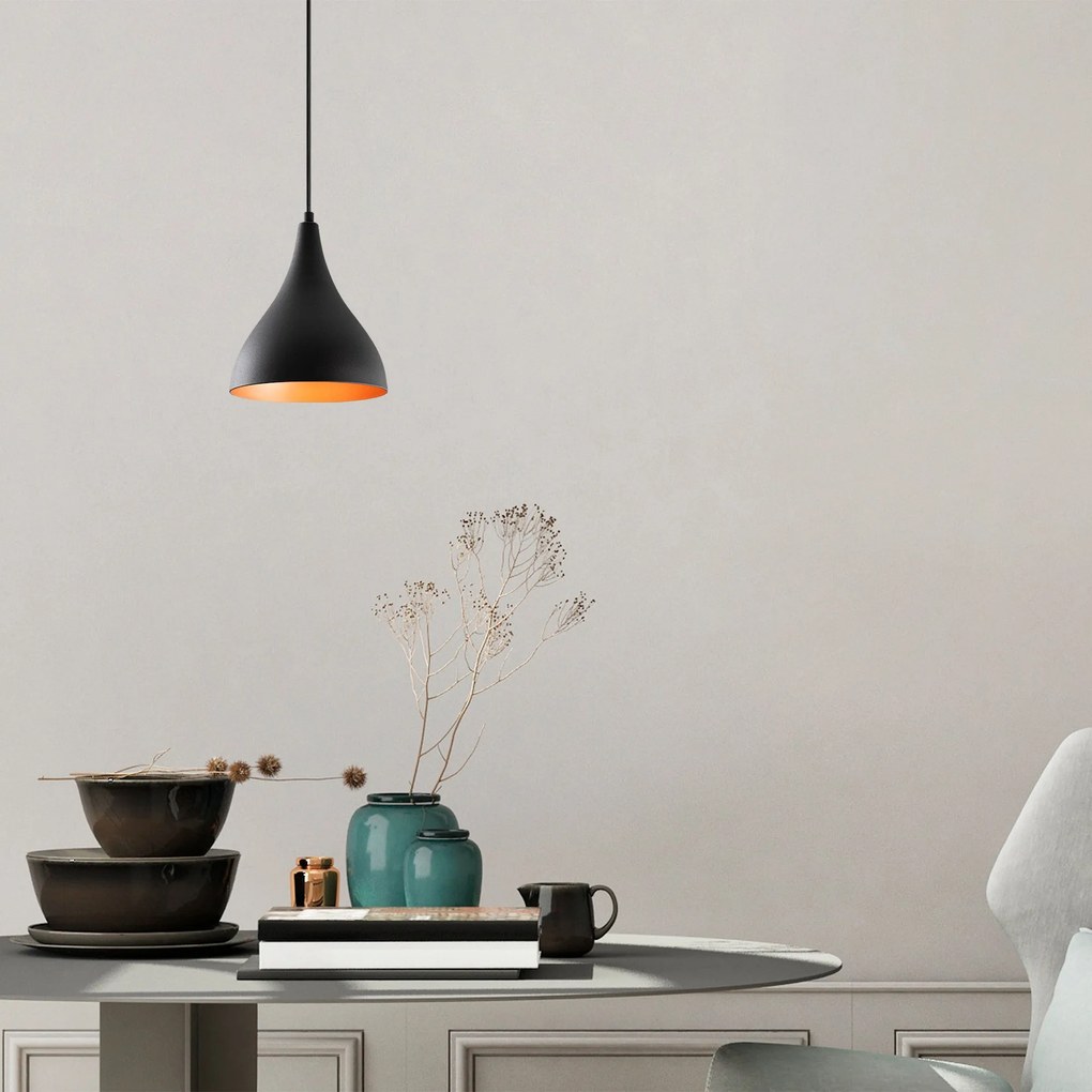 Chandelier Berceste – Preto – 22 cm x 122 cm