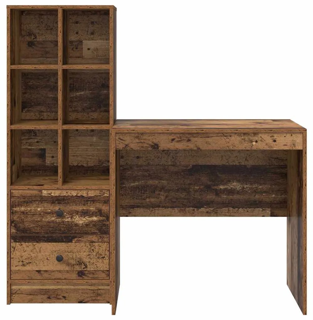 Mesa com Armazenamento Madeira Antiga Madeira Derivada
