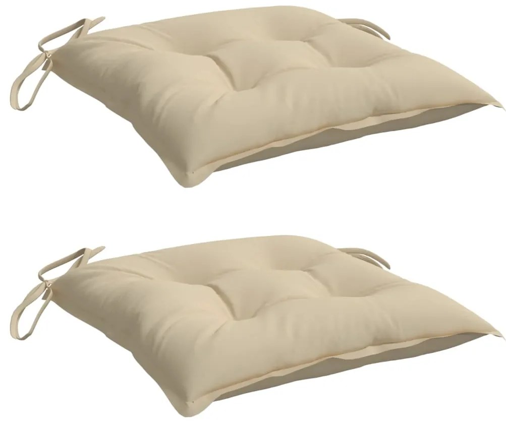 Almofadões para móveis de paletes 2 pcs tecido oxford bege