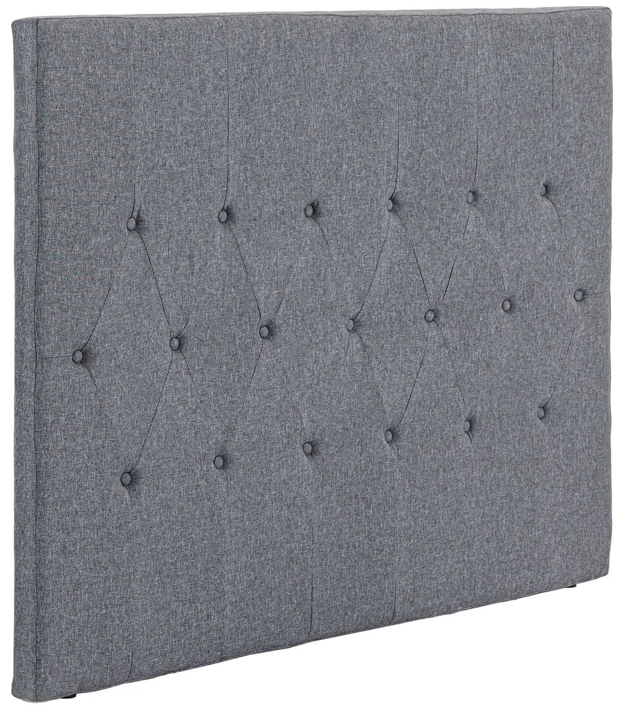 HOMCOM Cabeceira de Cama 160cm Cabeceira de Cama Estofada em Linho e Acolchoada 2 Formas de Uso 160x7x120cm Cinza