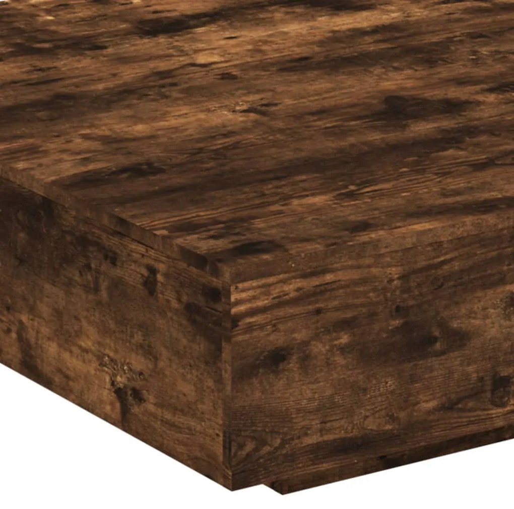 Mesa de centro 100x100x31 cm derivados madeira carvalho fumado