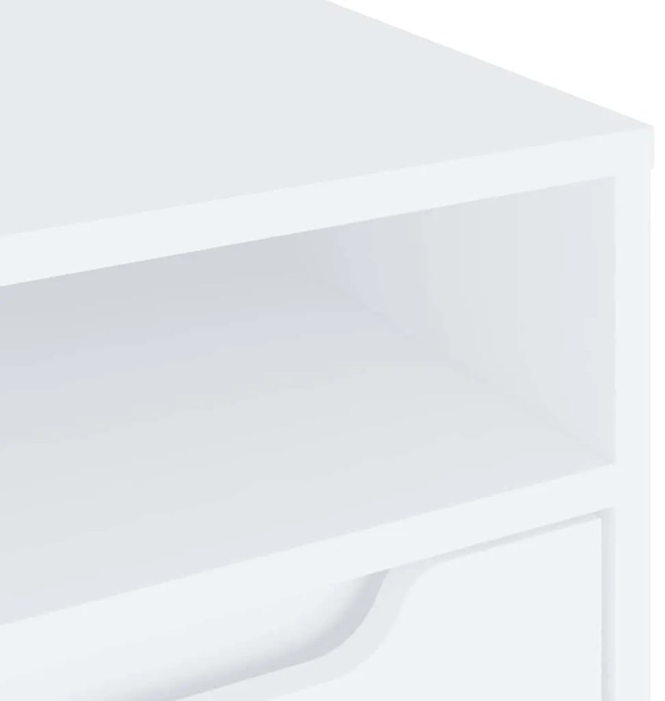 Móvel TV VISNES derivados de madeira branco 100x40x38 cm