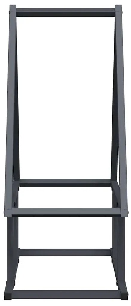 Suporte para lenha 50x25x60 cm aço laminado a frio antracite