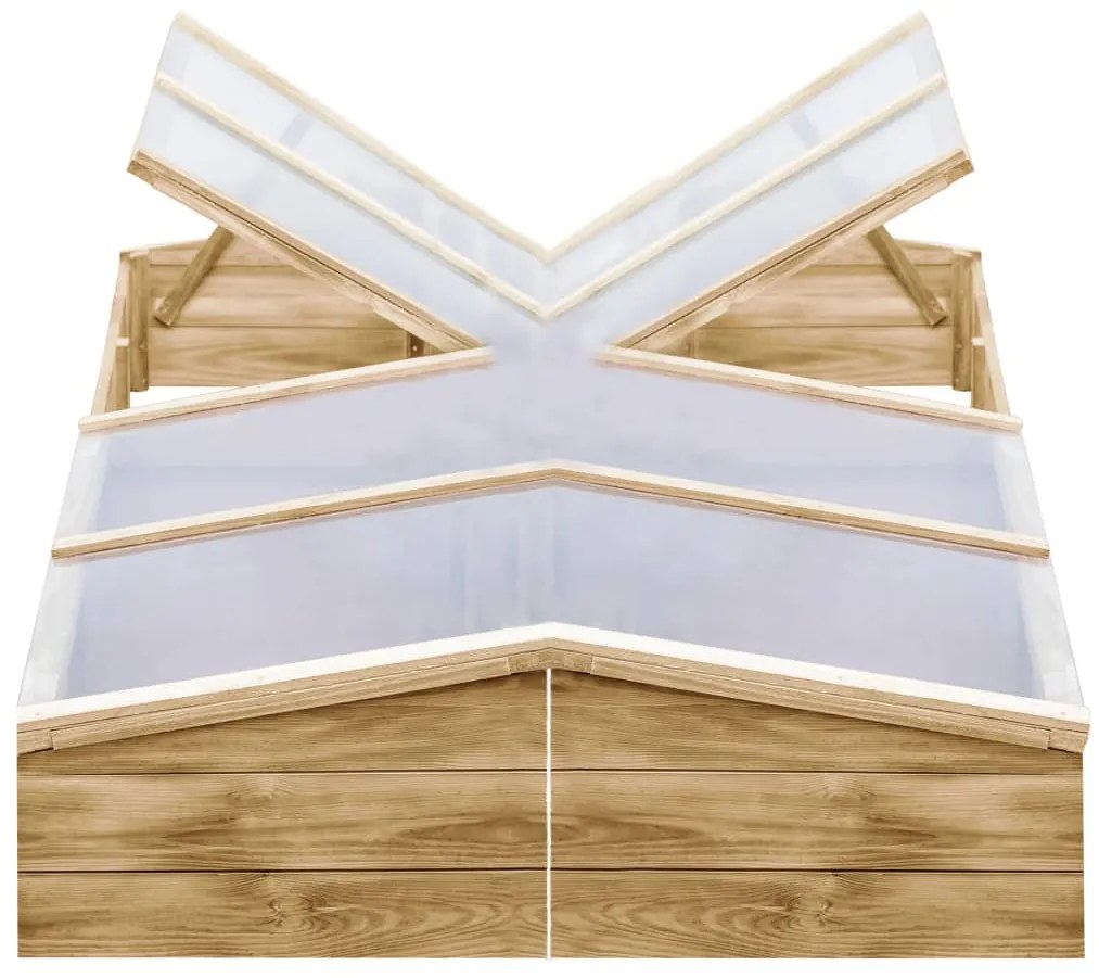 Estufas 2 pcs 200x50x35 cm madeira de pinho impregnada