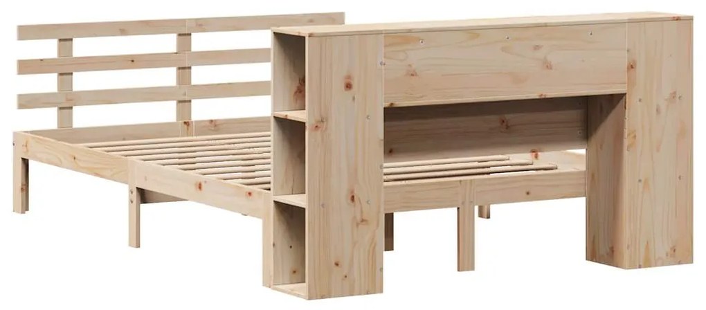 Cama com estante sem colchão 120x190 cm pinho maciço