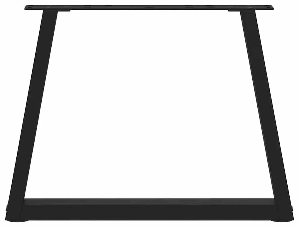 Pés para mesa de centro em V 2 peças preto 60x(42-43,3) cm aço
