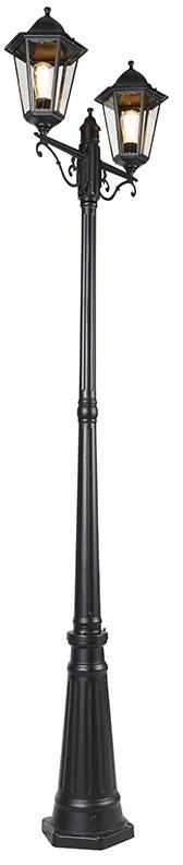 Lanterna de exterior preta 220 cm 2-luzes IP44 - Havana Clássico / Antigo