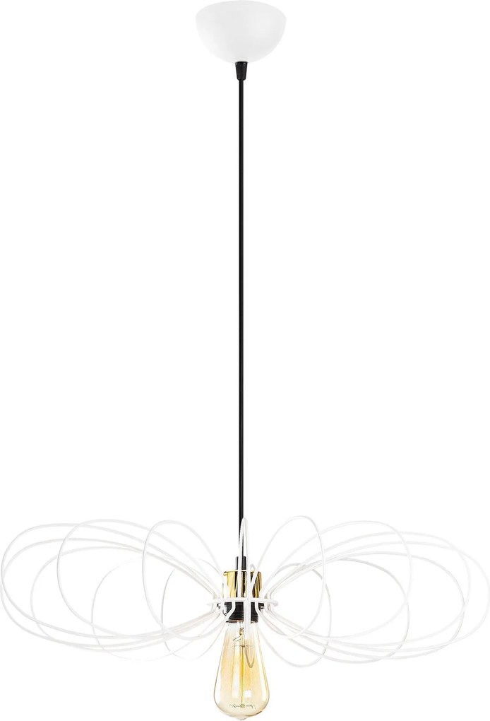 Chandelier Hemdem – Branco – Diâmetro 58 cm, Altura 112 cm