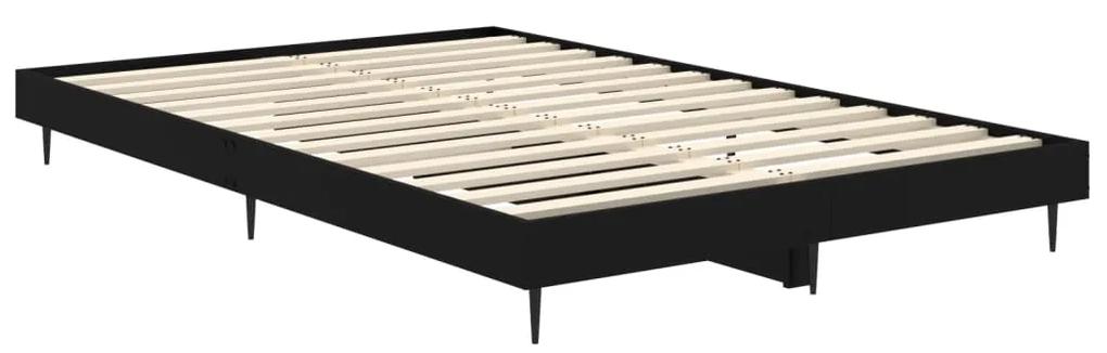 Estrutura de cama 120x190 cm derivados de madeira preto
