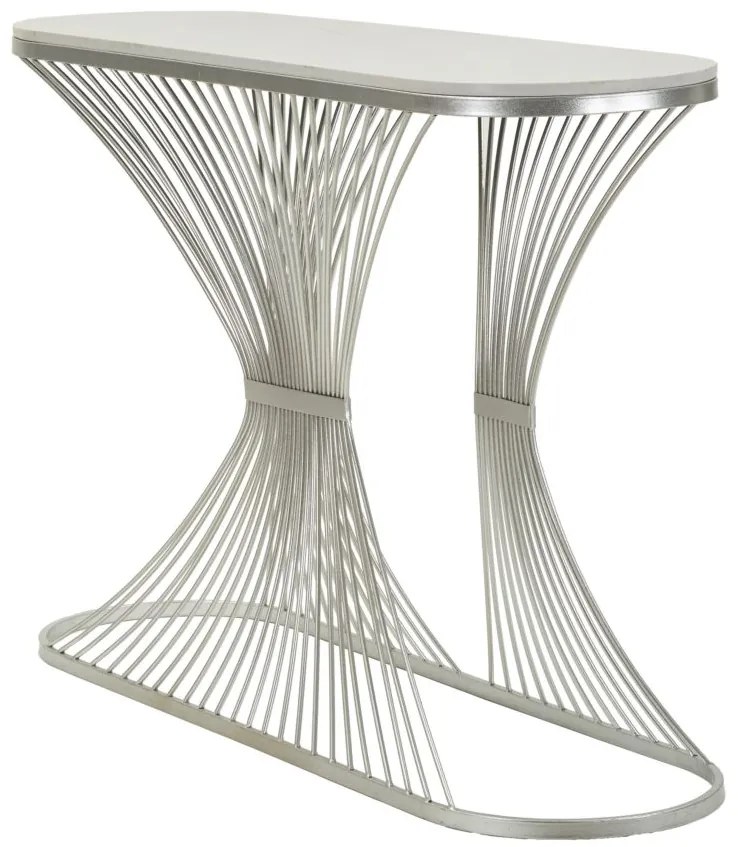 MESA DE CONSOLA 120X35X79 CM PRATEADA