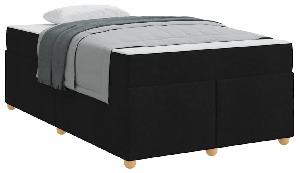 Estrutura de cama com colchão Outros Preto 120 x 200 cm tecido