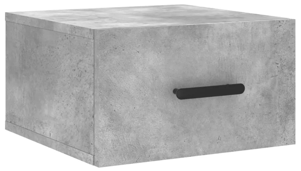 Mesas de cabeceira parede 2 pcs 35x35x20 cm cinza cimento