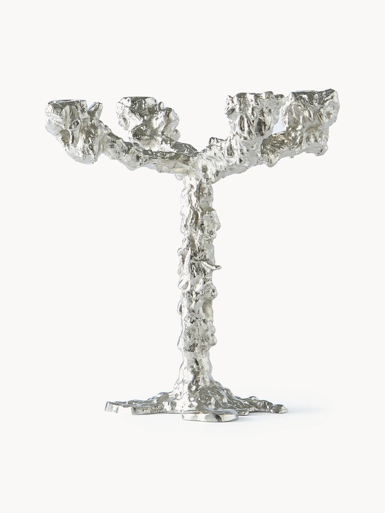 Castiçal em metal artesanal Drip