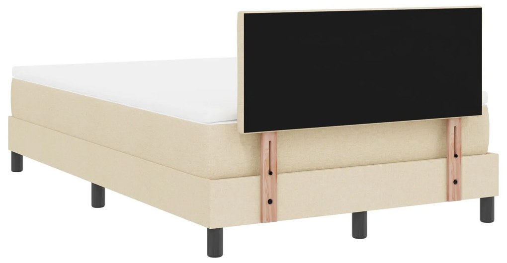 Cama Box com Colchão Creme 120x190 cm Tecido