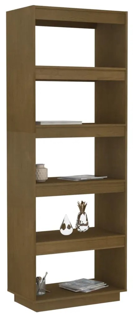 Estante/divisória 60x35x167 cm pinho maciço castanho mel