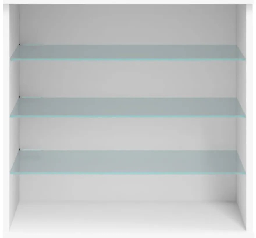 Aparador com luzes LED 60,5x37x67 cm branco
