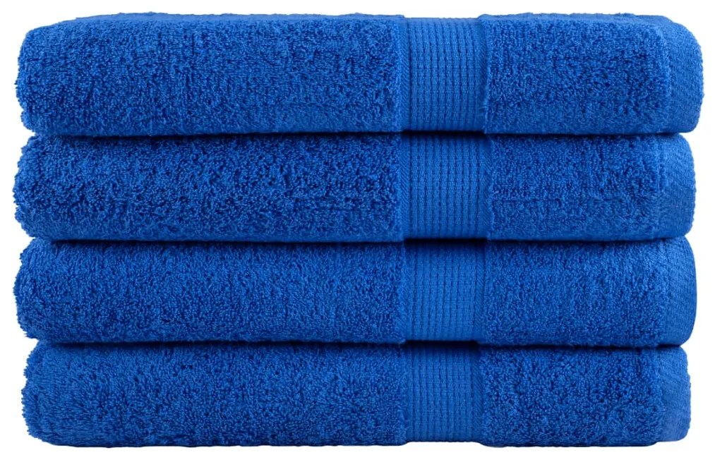 Toalhas de sauna premium SOLUND 4 pcs 80x200 cm 600 gsm azul