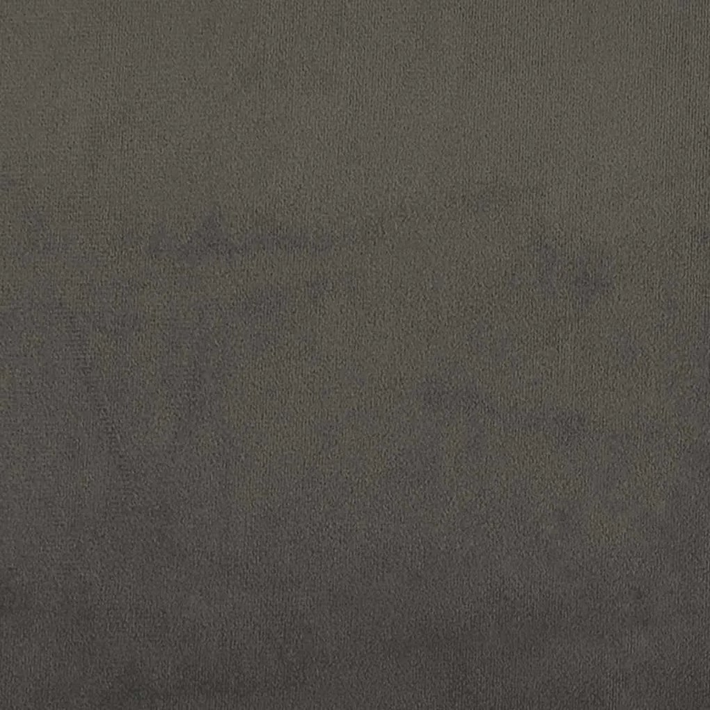 Cama boxspring com colchão 120x190 cm veludo cinzento-escuro