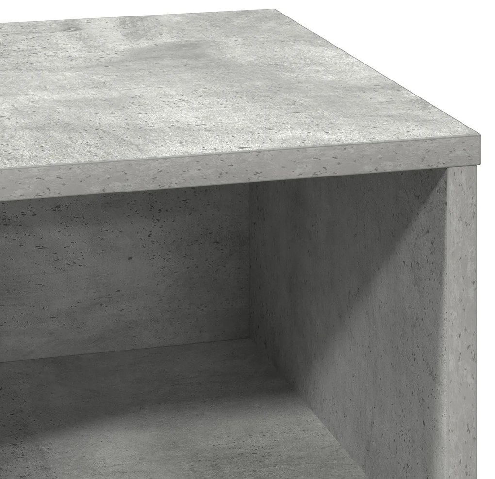 Mesas de cabeceira com LED 2 pcs betão cinza 50x34.5x50 cm