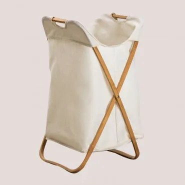 Cesto Para Ropa Brais Branco Quebrado - Sklum