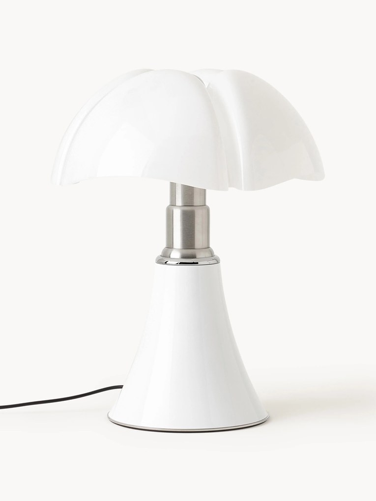 Candeeiro de mesa LED regulável grande Pipistrello, regulável em altura