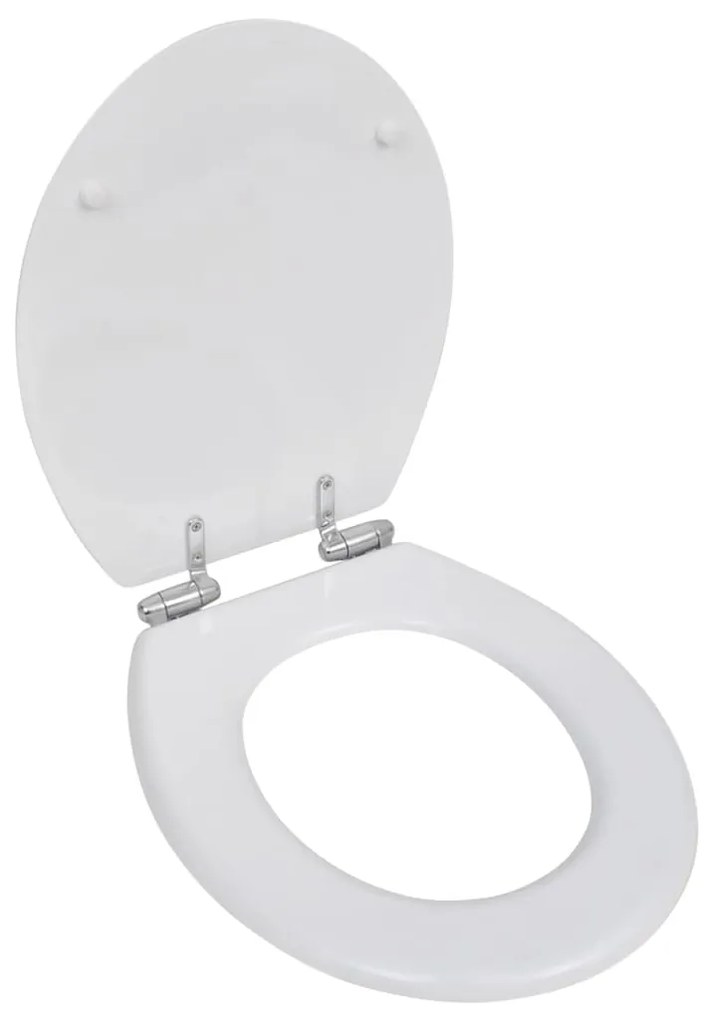 140798 vidaXL Assento de sanita com tampa de fecho suave MDF branco