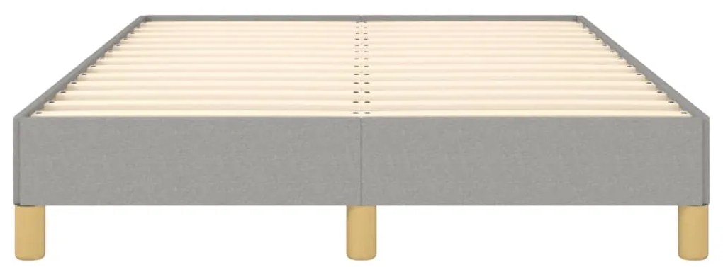 Estrutura de cama sem colchão 120x200 cm tecido cinzento-claro